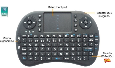 Teclado Rii i8 para Smart TV y consolas